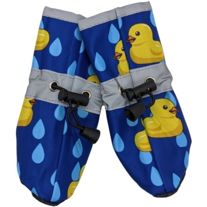 Fashion Pet Rubber Ducky Dog Rainboots Royal Blue - Medium