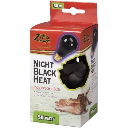 Zilla Night Time Black Light Incandescent Heat Bulb - 50 Watts